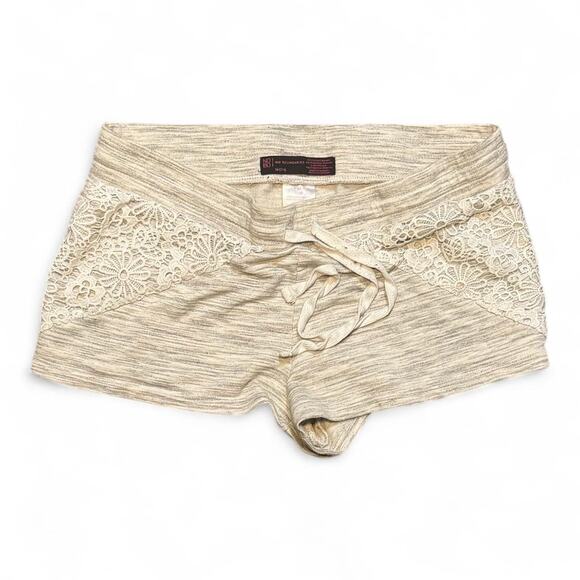 M No Boundaries Lounge Shorts – Heather Gray Micro Lace V-Waist - Picture 1 of 5